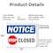 Signmission Closed, 14 in W x Rectangle, Plastic OS-2PACK-NS-P-1014-L-10684 - alternate 4